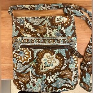 Vera Bradley Crossbody Bag Hipster Java Blue Purse Paisley